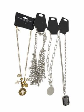 Mixed Metal Women’s Necklace Set - Gold & Silver Layered Styles